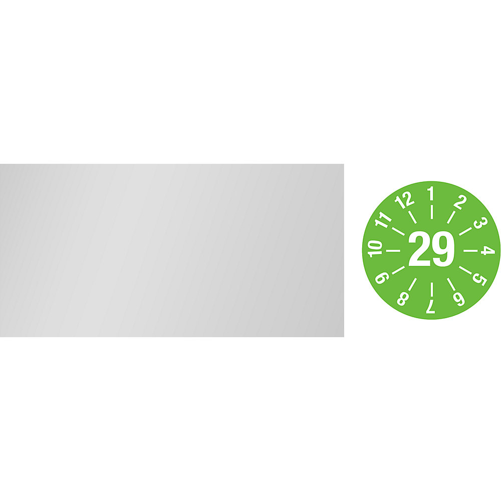 Kabelkeuringssticker, jaarsticker, l x h = 60 x 20 mm, 29, groen