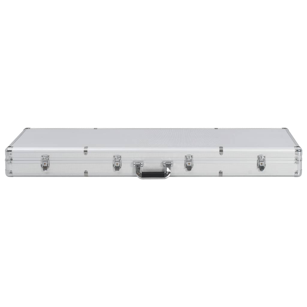 vidaXL Wapenkoffer 118x38x12 aluminium zilverkleurig