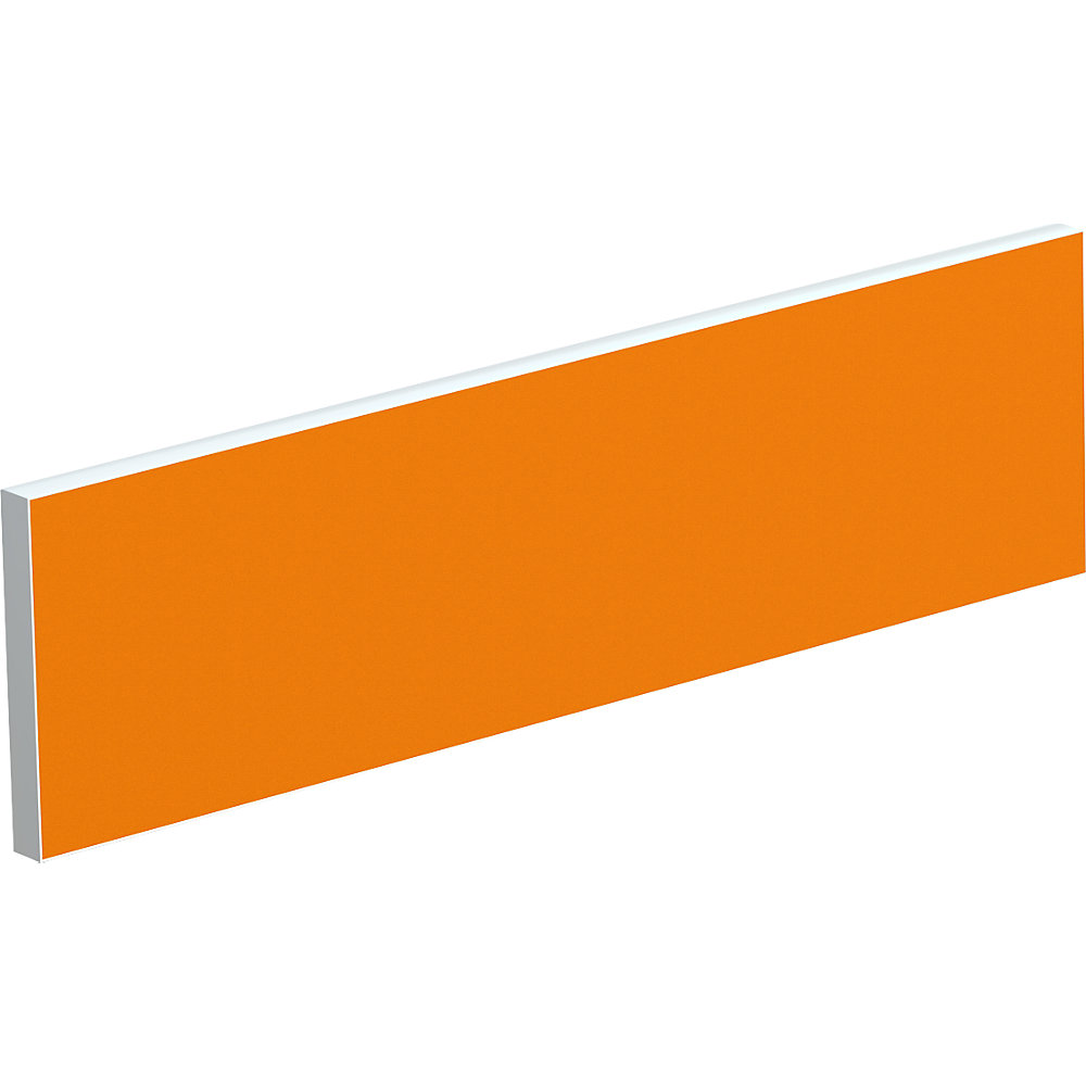 EasyDesk Scheidingswand voor teambureaus, breedte 1200 mm, bekleding oranje