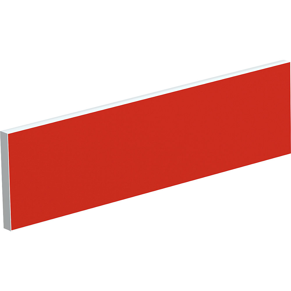 EasyDesk Scheidingswand voor teambureaus, breedte 1200 mm, bekleding rood