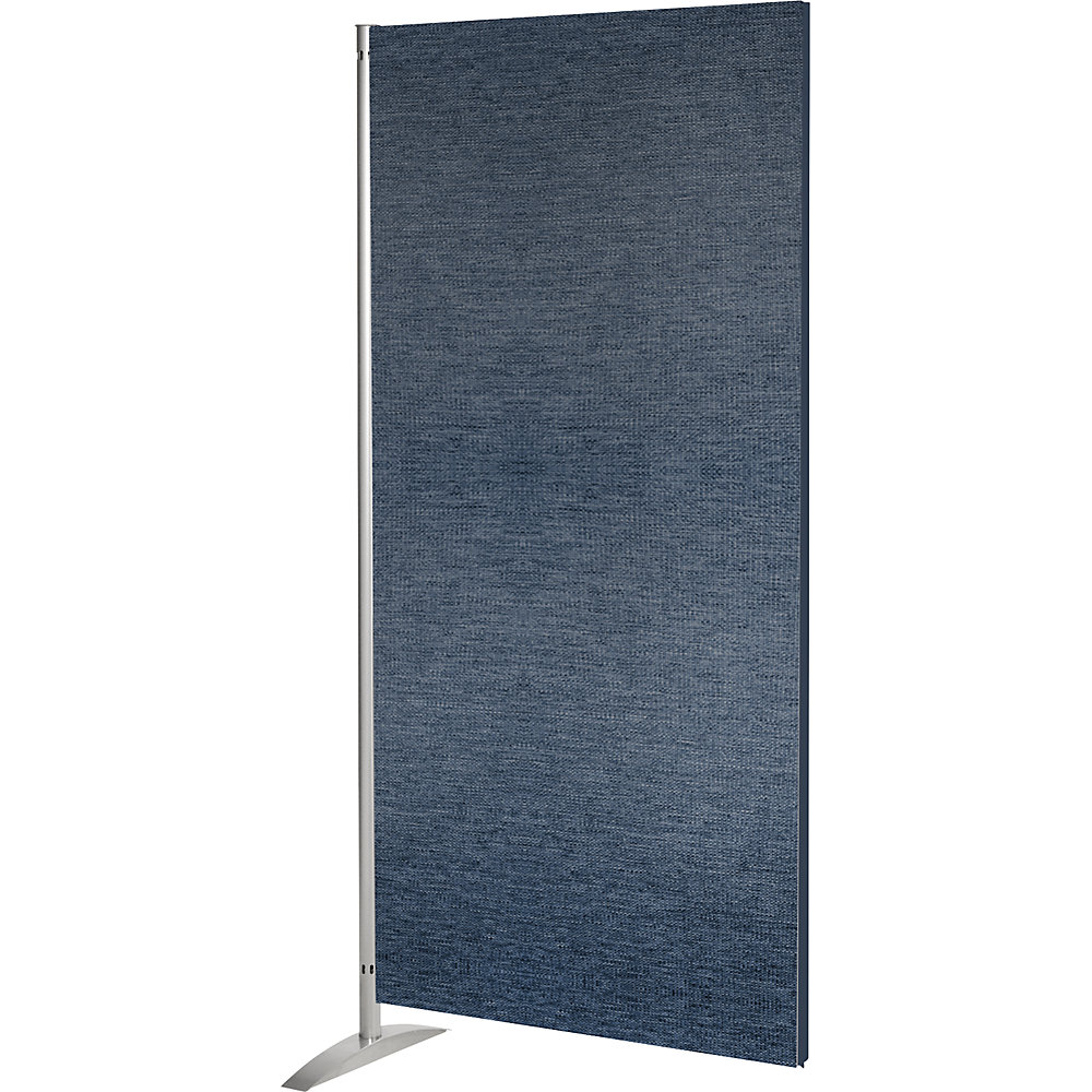 Scheidingswandsysteem, h x b x d = 1750 x 800 x 450 mm, textielelement, blauw