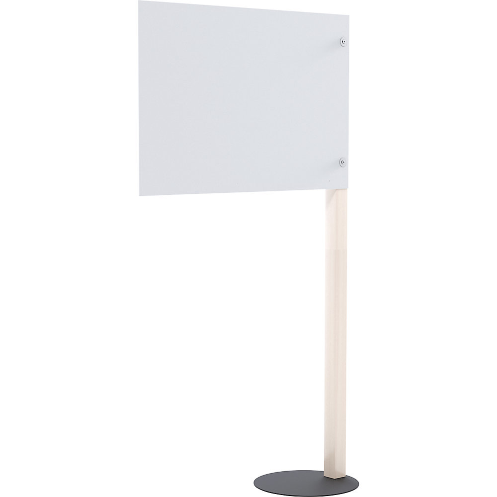 Paperflow Veiligheidsscheidingswand met voet, h x b = 1760 x 980 mm, wandkleur wit