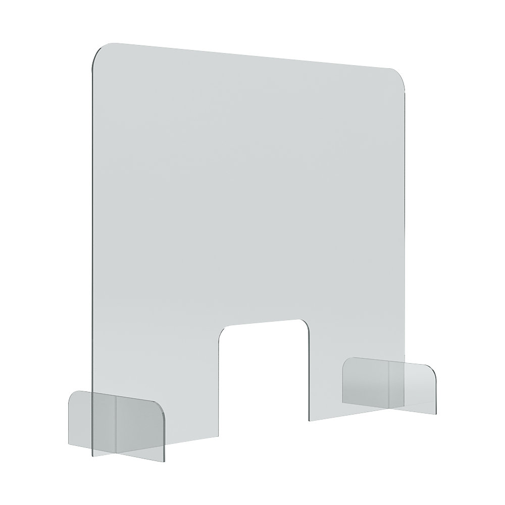 Magnetoplan Balie- en tafelstandaard, acrylglas, transparant, 5 mm dik, h x b x d = 670 x 845 x 240 mm, vanaf 5 stuks