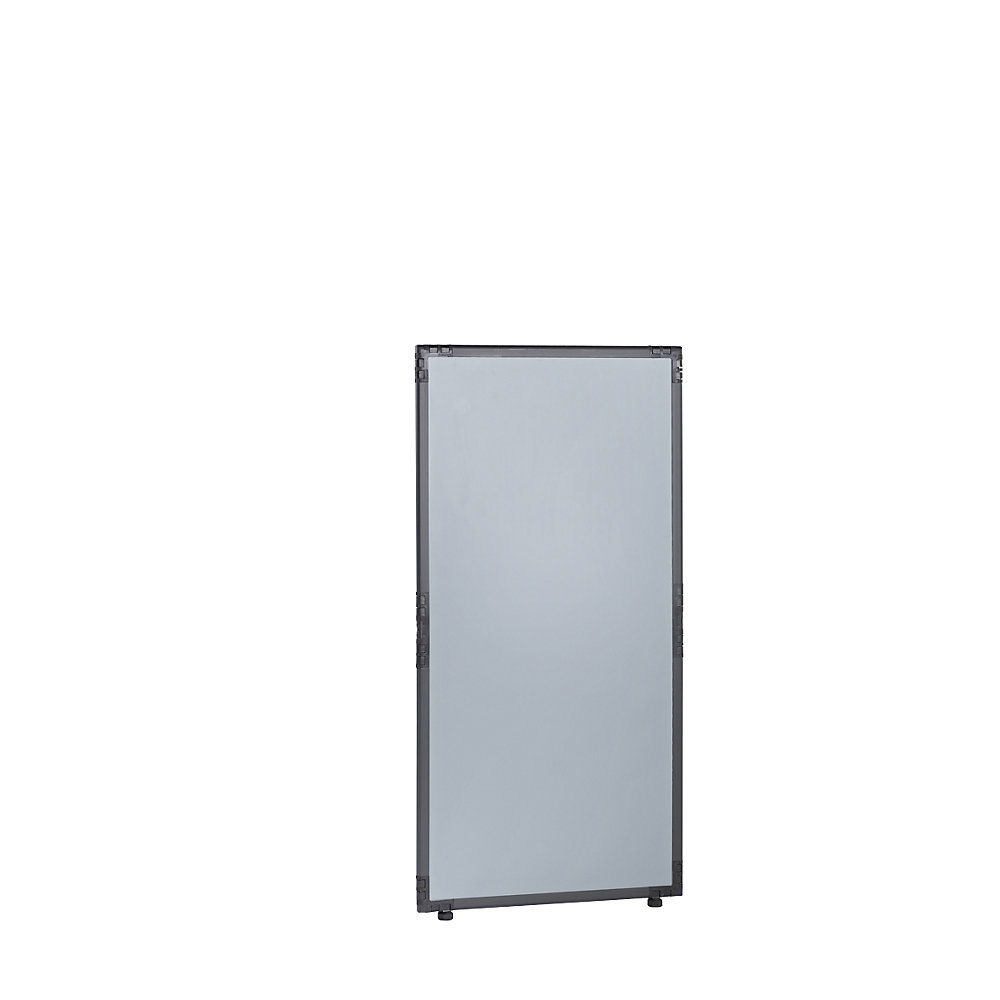 Scheidingswand, kunststof, frame leigrijs, zilvergrijs, h x b = 1300 x 650 mm