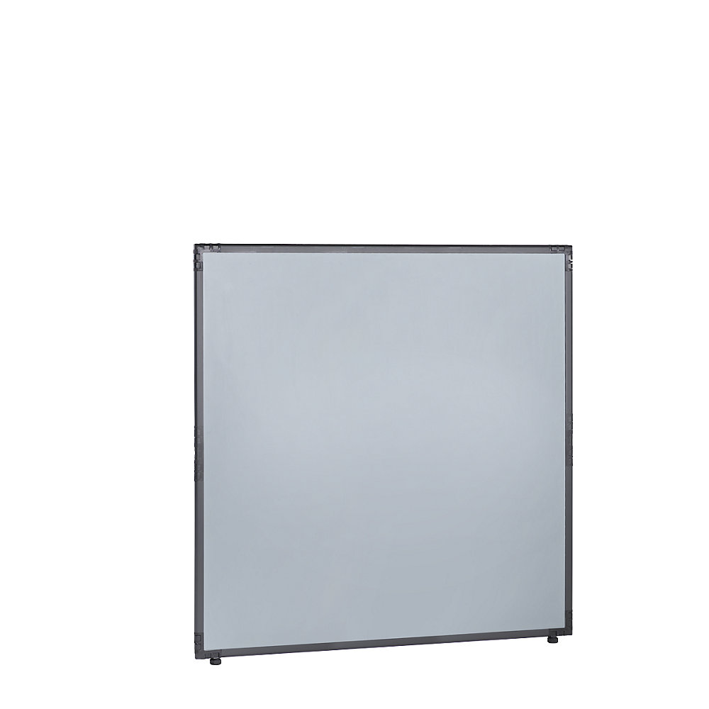 Scheidingswand, kunststof, frame leigrijs, zilvergrijs, h x b = 1300 x 1300 mm