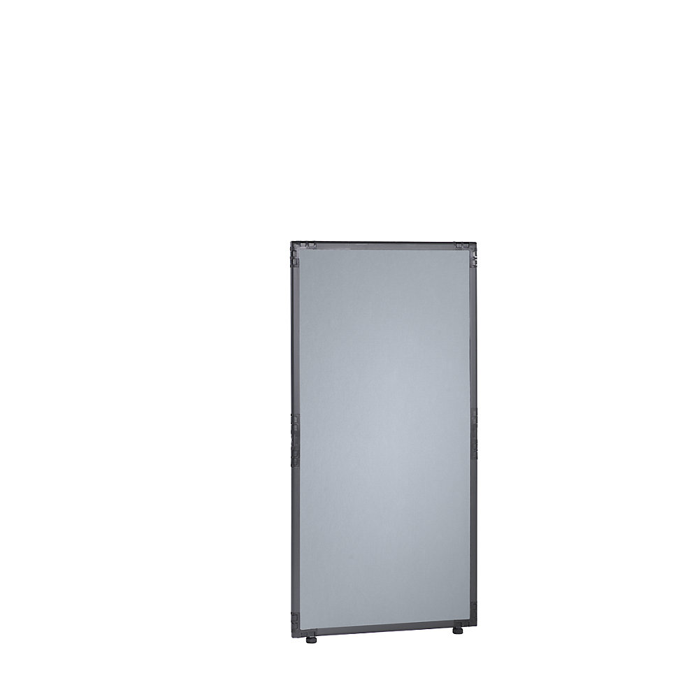 Scheidingswand, vilt, frame leigrijs, zilvergrijs, h x b = 1300 x 650 mm