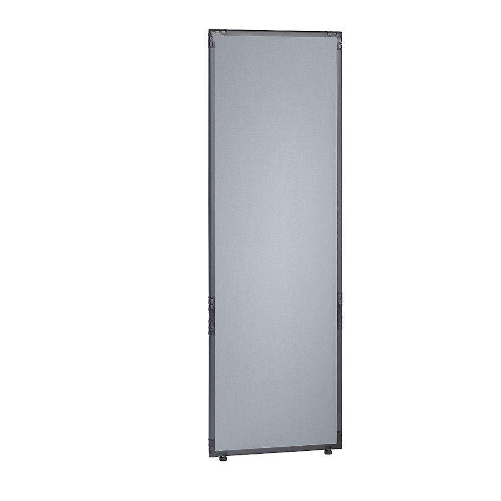 Scheidingswand, vilt, frame leigrijs, zilvergrijs, h x b = 1950 x 650 mm