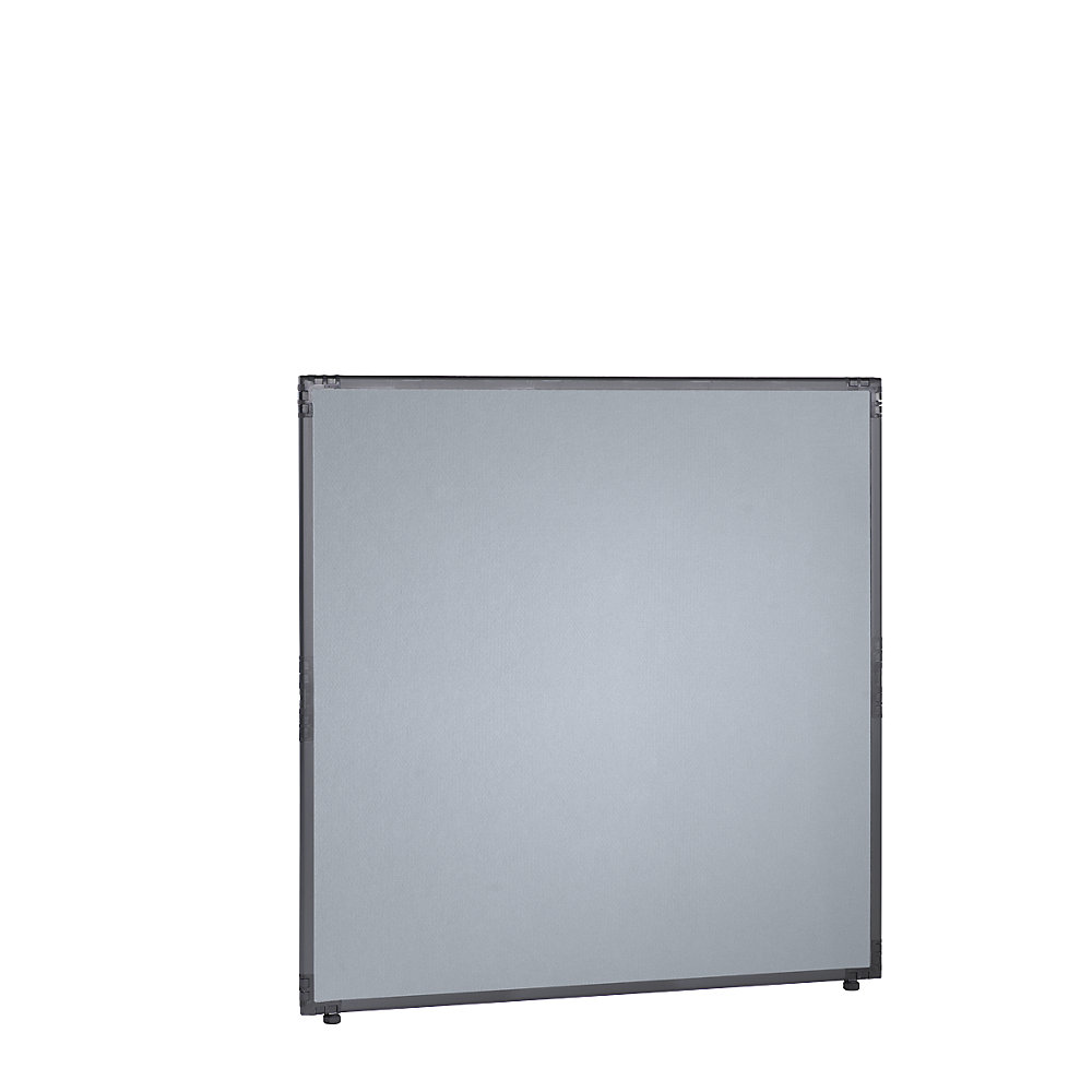 Scheidingswand, vilt, frame leigrijs, zilvergrijs, h x b = 1300 x 1300 mm
