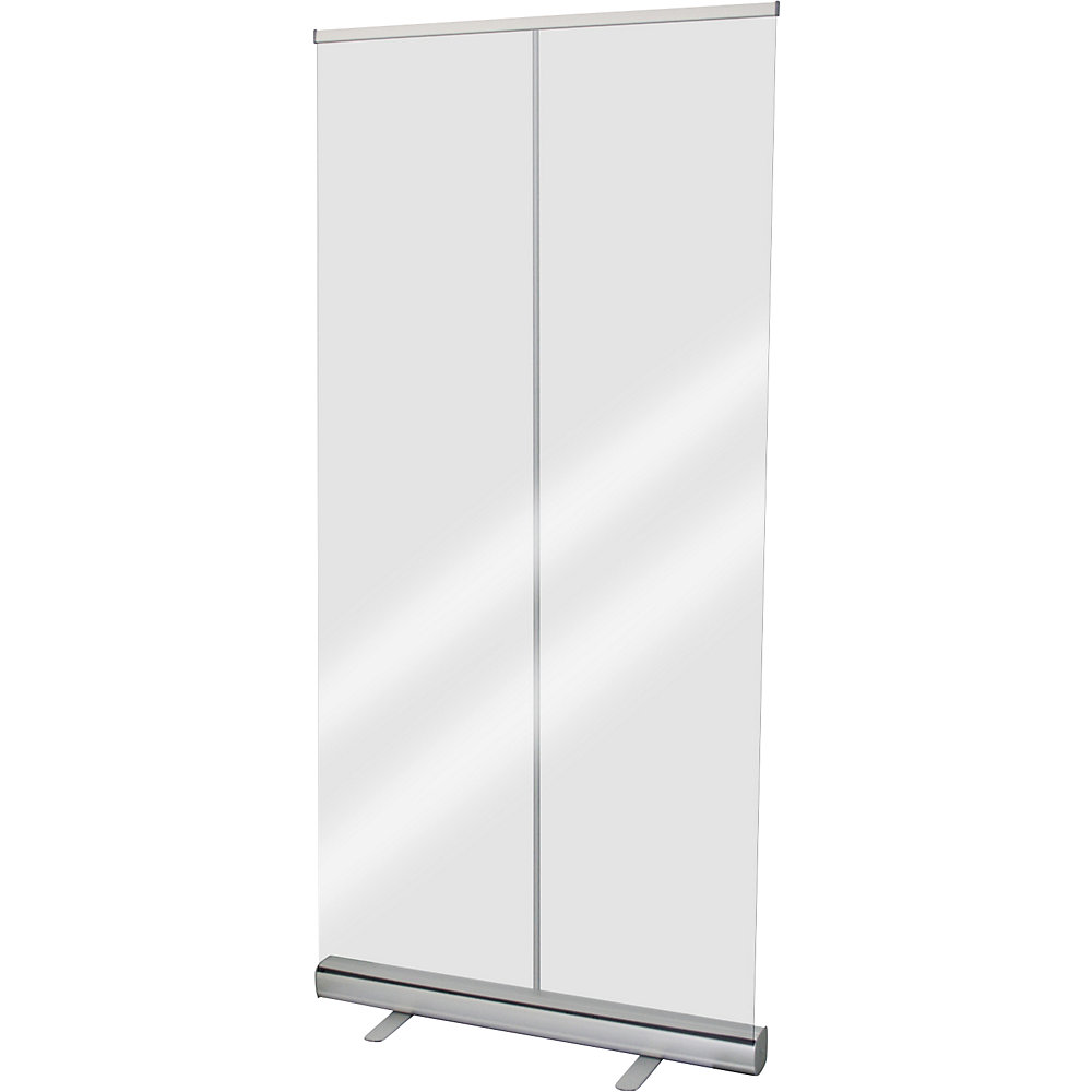 Roll-Up hygiënische beschermingswand, h x d = 2100 x 300 mm, transparant, breedte 1000 mm