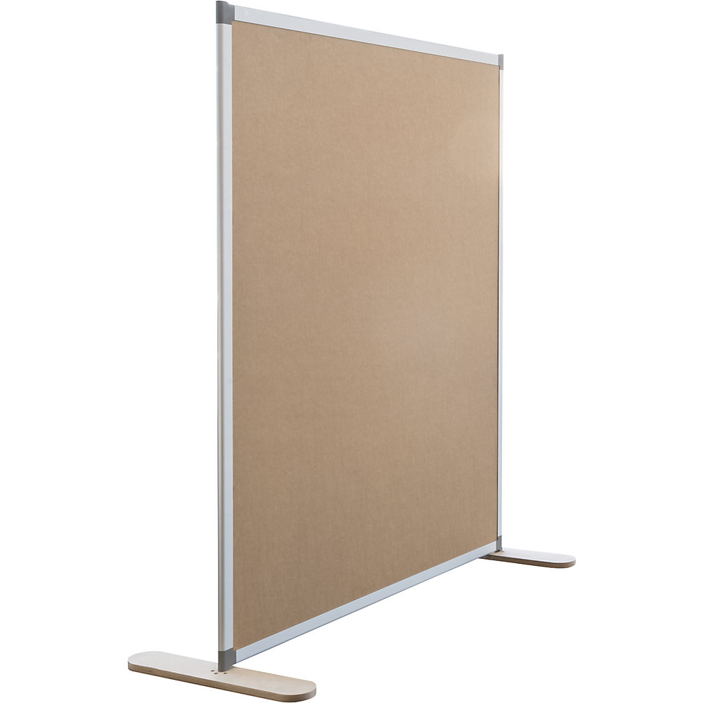 Scheidingswand NATURAL, b x d = 1250 x 500 mm, met honingraatkarton, hoogte 1450 mm