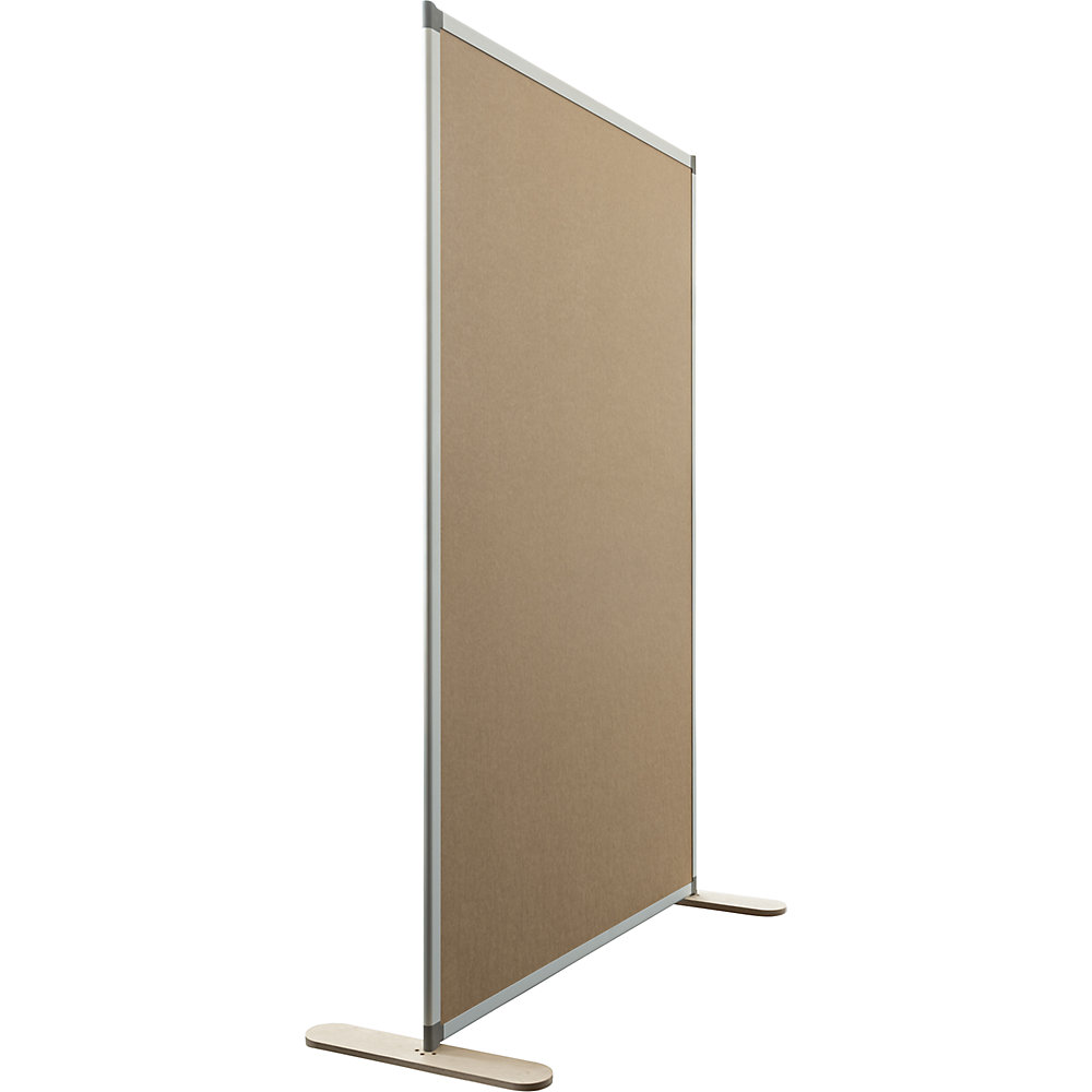 Scheidingswand NATURAL, b x d = 1250 x 500 mm, met honingraatkarton, hoogte 1850 mm