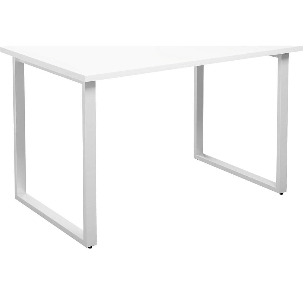 Multifunctionele tafel DUO-O, recht blad, diepte 800 mm, breedte 1200 mm, wit / wit
