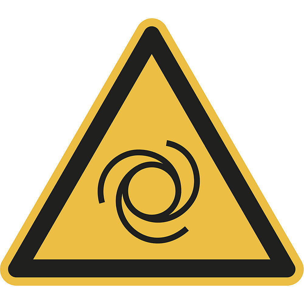 Waarschuwingsbord, waarschuwing voor automatisch starten, VE = 10 stuks, kunststof, hoeklengte 200 mm