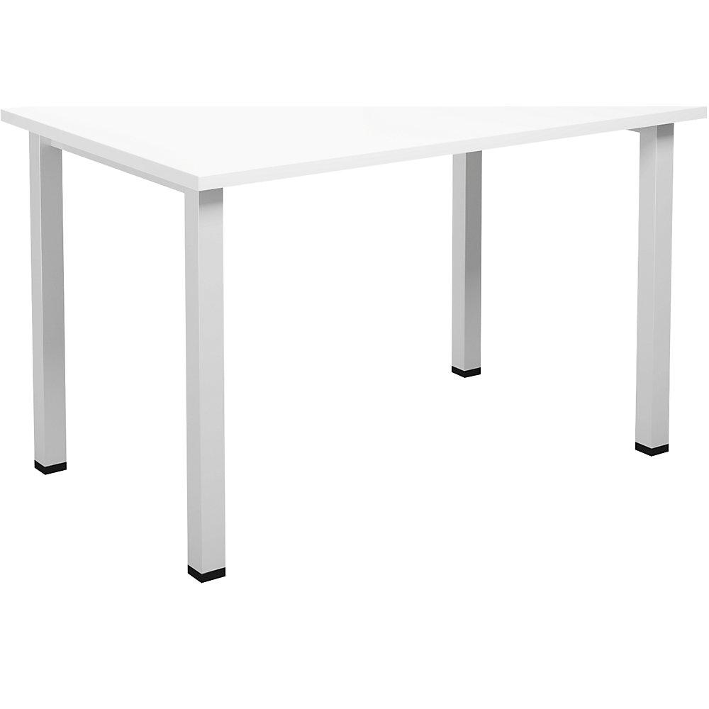 Multifunctionele tafel DUO-U, recht blad, diepte 800 mm, breedte 1200 mm, wit, wit