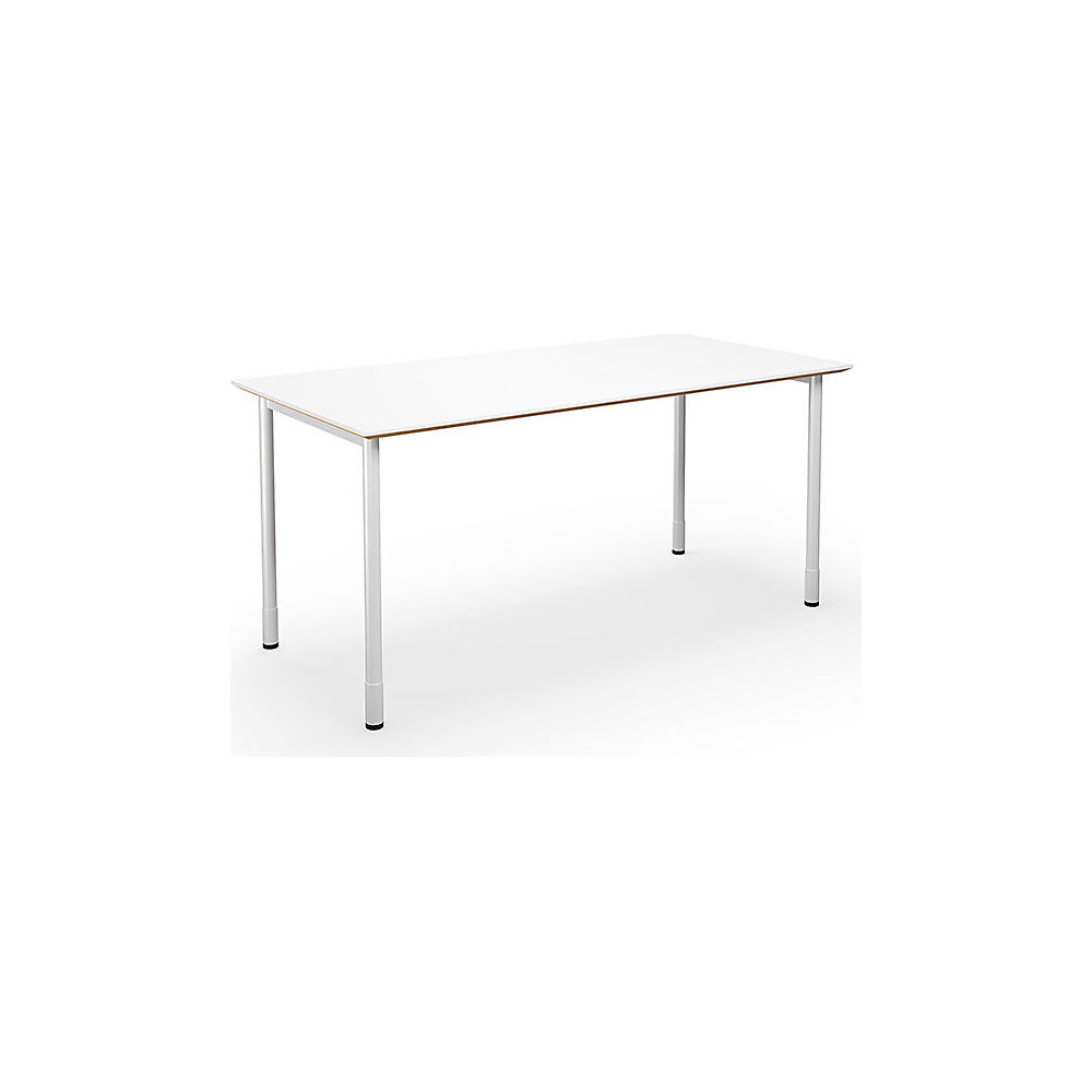 Multifunctionele tafel DUO-C Trend, recht blad, diepte 800 mm, breedte 1400 mm, wit / wit