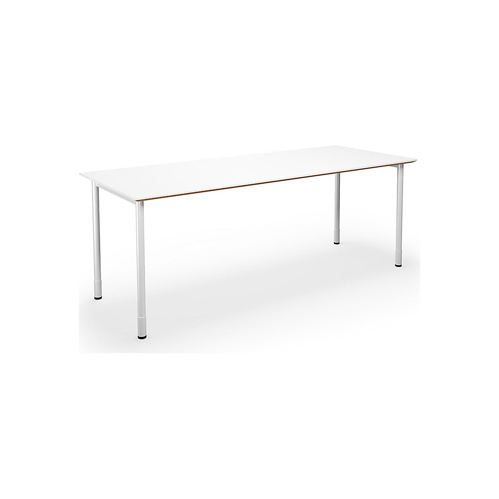 Multifunctionele tafel DUO-C Trend, recht blad, diepte 800 mm, breedte 1800 mm, wit / wit