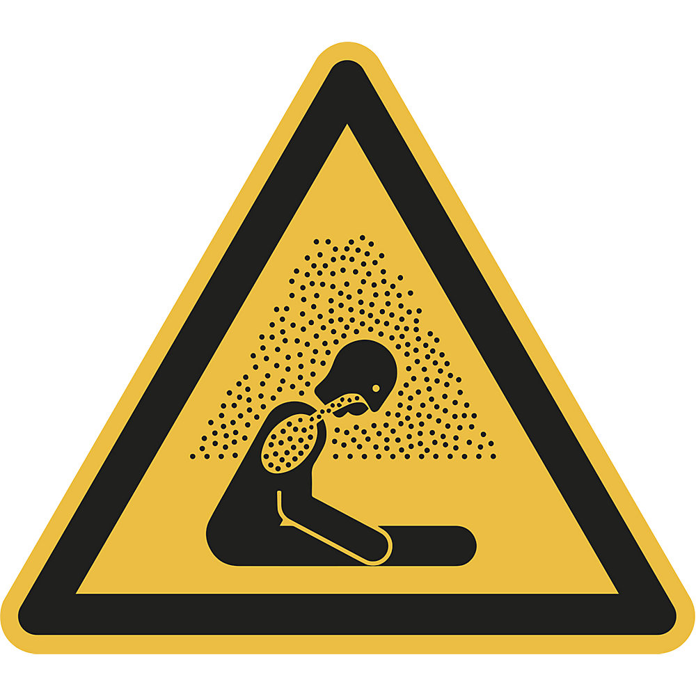 Waarschuwingsbord, waarschuwing voor verstikkingsgevaar, VE = 10 stuks, folie, hoeklengte 100 mm