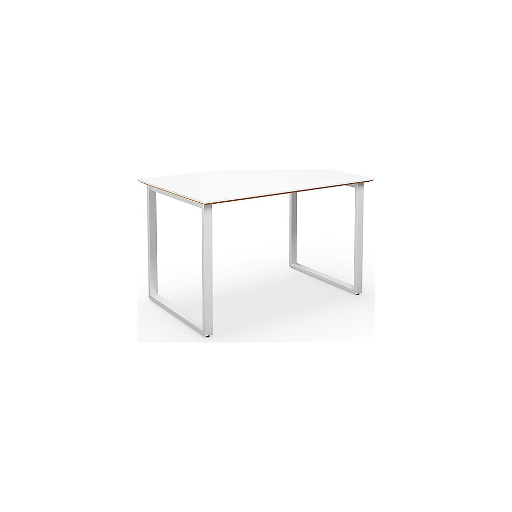 Multifunctionele tafel DUO-O Trend, recht blad, diepte 800 mm, breedte 1200 mm, wit / wit