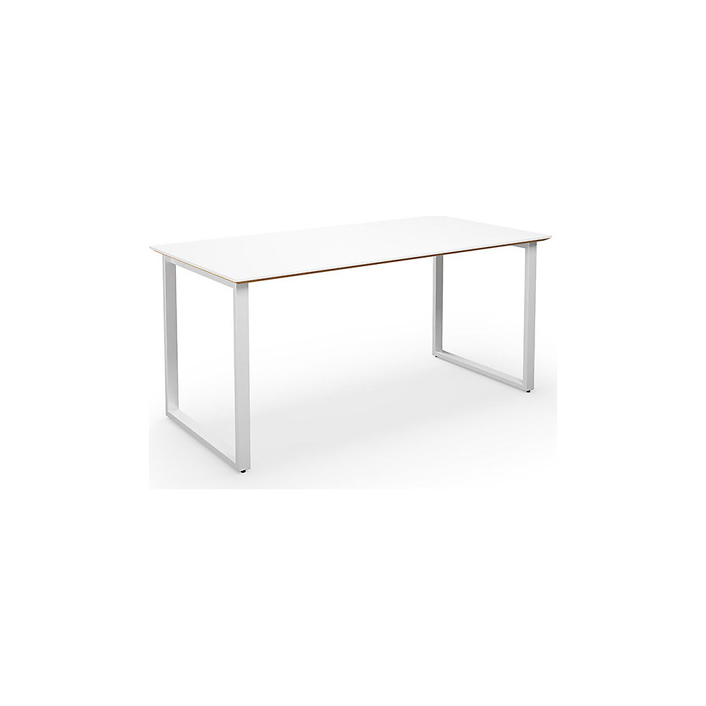Multifunctionele tafel DUO-O Trend, recht blad, diepte 800 mm, breedte 1400 mm, wit / wit