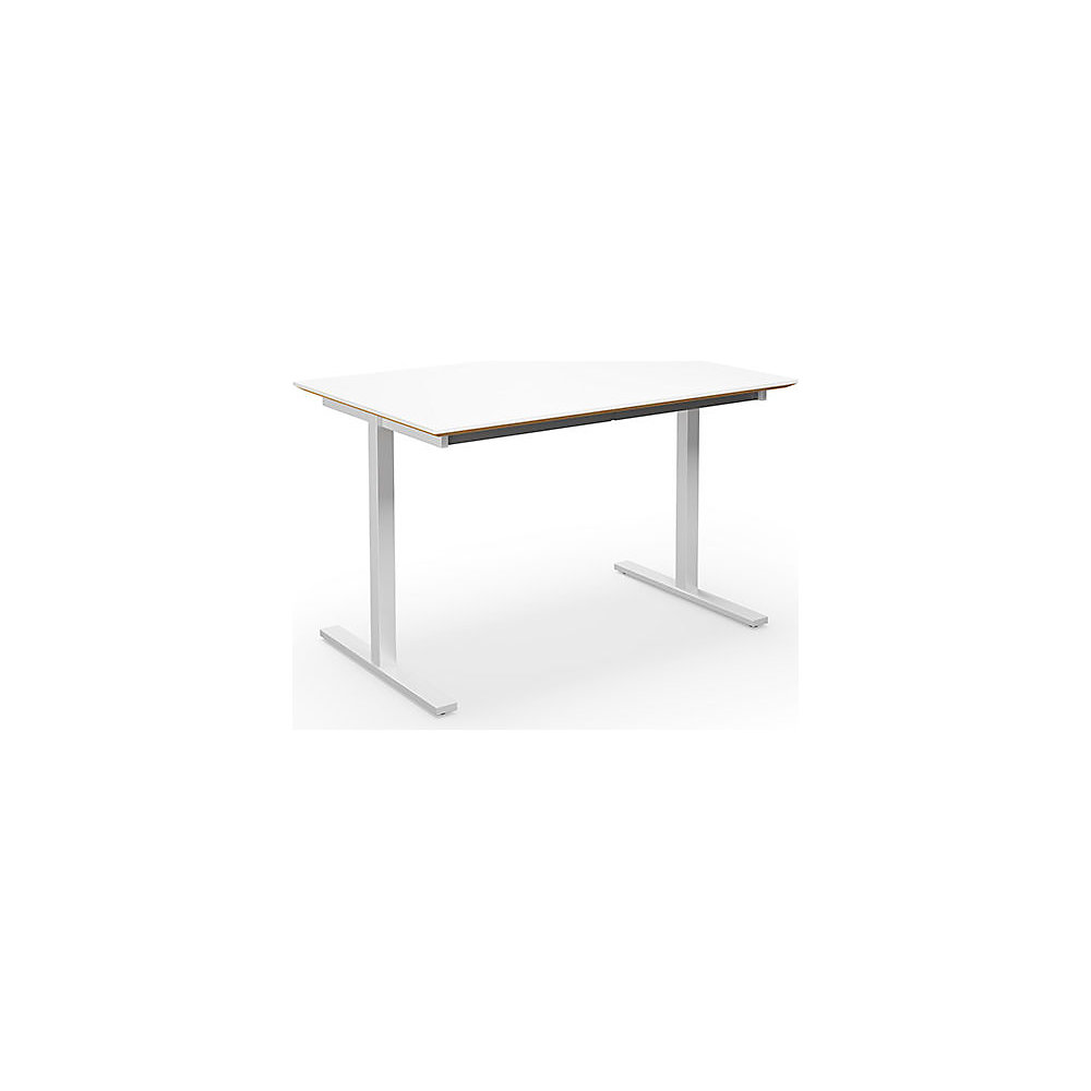 Multifunctionele tafel DUO-T Trend, recht blad, diepte 800 mm, breedte 1200 mm, wit / wit