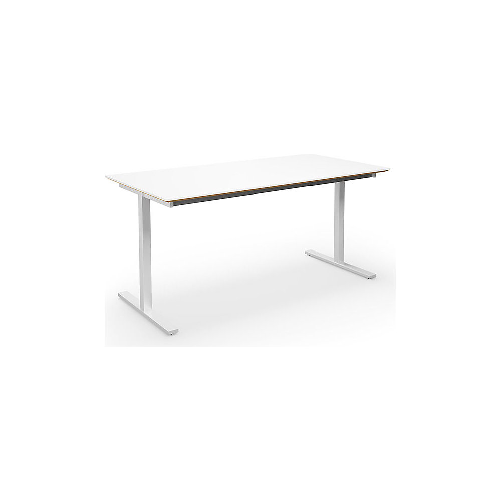 Multifunctionele tafel DUO-T Trend, recht blad, diepte 800 mm, breedte 1400 mm, wit / wit