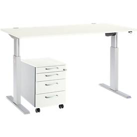 Schäfer Shop Select Schäfer Shop  Select Complete set bureautafel en verrijdbaar ladeblok ERGO-T, ééntraps in hoogte verstelbaar, tafel B 1600 mm,