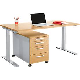 Schäfer Shop Genius Kantoormeubelset 2-dlg MODENA FLEX, in hoogte verstelbaar, breedte 1600 mm
