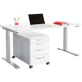 Schäfer Shop Genius Kantoormeubelset 2-dlg MODENA FLEX, in hoogte verstelbaar, breedte 1600 mm