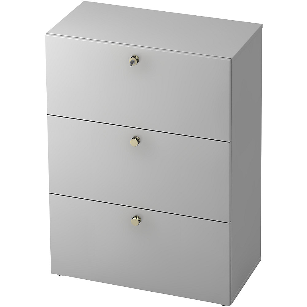 ANNY-AC - Hangmappenkast met akoestische achterwand, h x b x d = 1100 x 800 x 420 mm, lichtgrijs