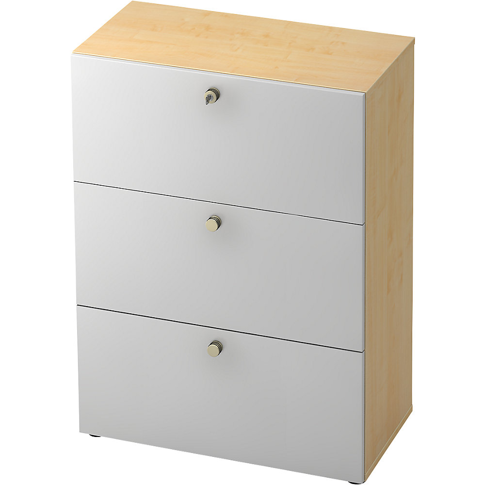 ANNY-AC - Hangmappenkast met akoestische achterwand, h x b x d = 1100 x 800 x 420 mm, ahornhoutdecor