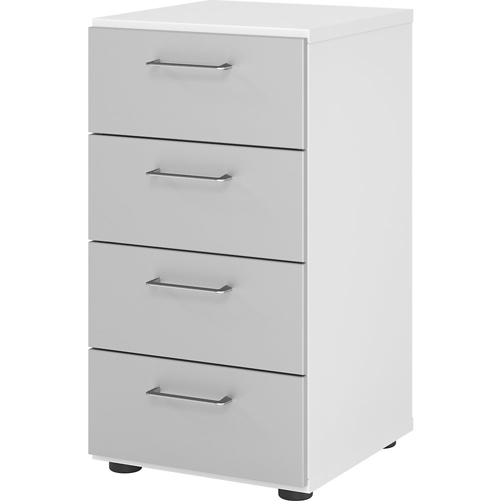 VERA-ZWO - Ladekast, h x b x d = 748 x 400 x 420 mm, wit / lichtgrijs