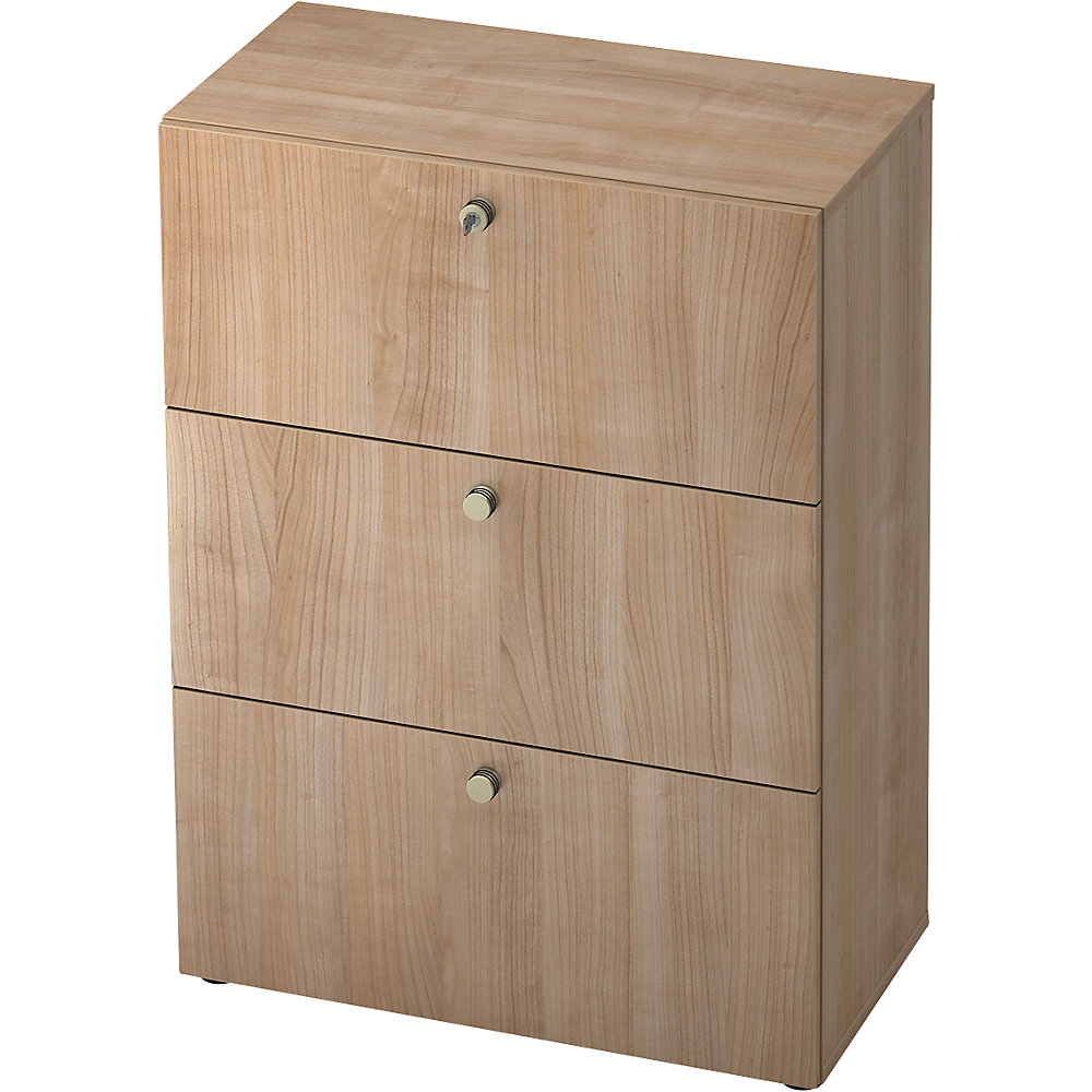 Eurokraft pro Hangmappenkast, h x b x d = 1100 x 800 x 420 mm, notenhout / notenhout