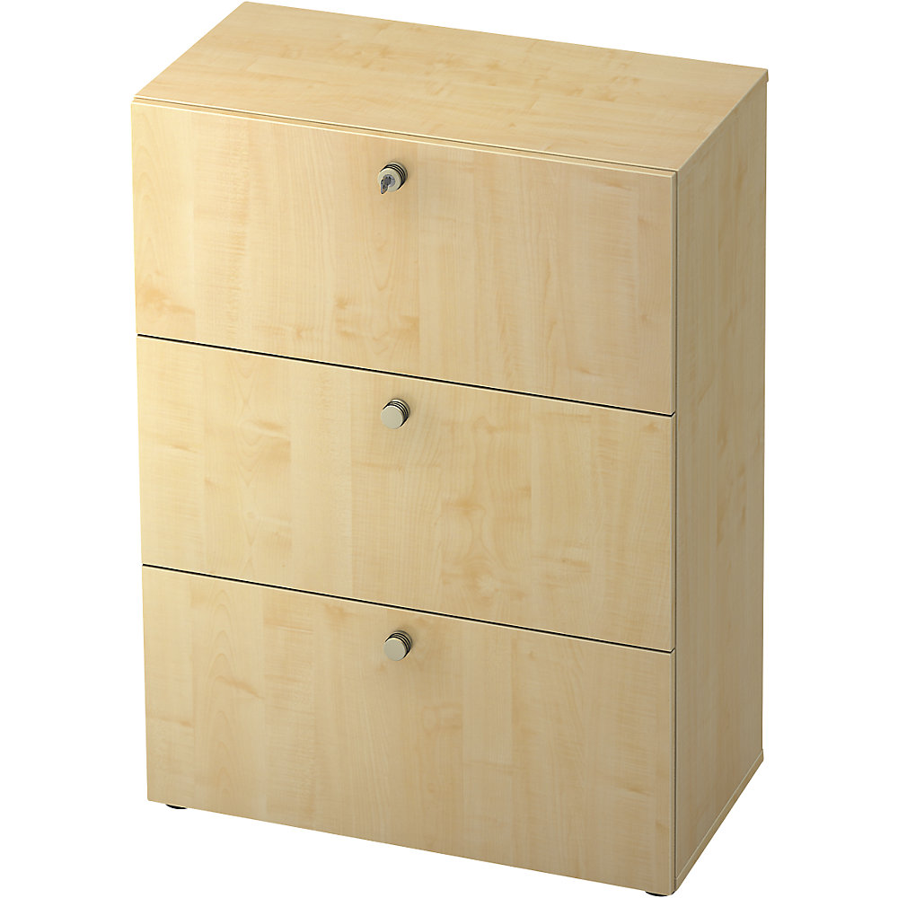 Eurokraft pro Hangmappenkast, h x b x d = 1100 x 800 x 420 mm, ahornhoutdecor / ahornhoutdecor