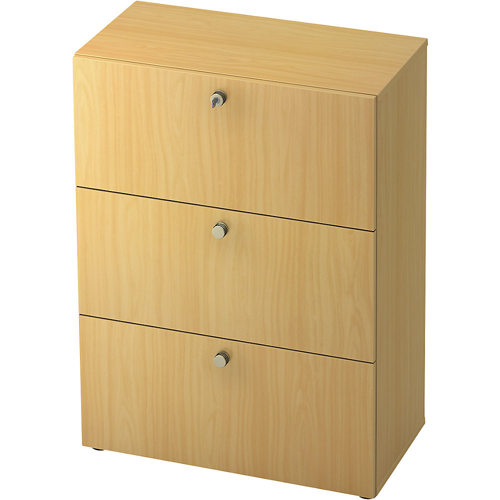 Eurokraft pro Hangmappenkast, h x b x d = 1100 x 800 x 420 mm, beukenhout / beukenhout