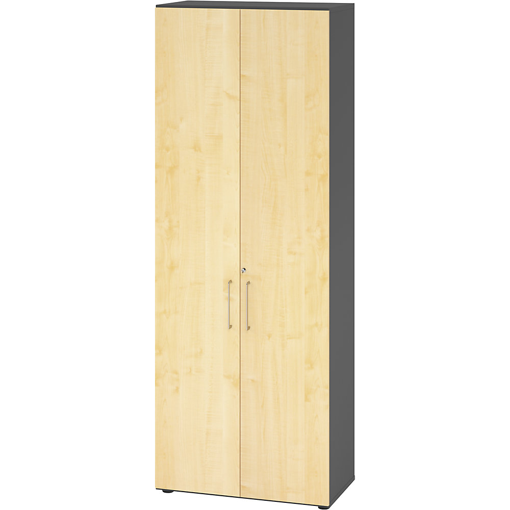 Eurokraft pro Kantoorkast, 5 legborden, 6 ordnerhoogtes, grafiet / aluminiumzilver