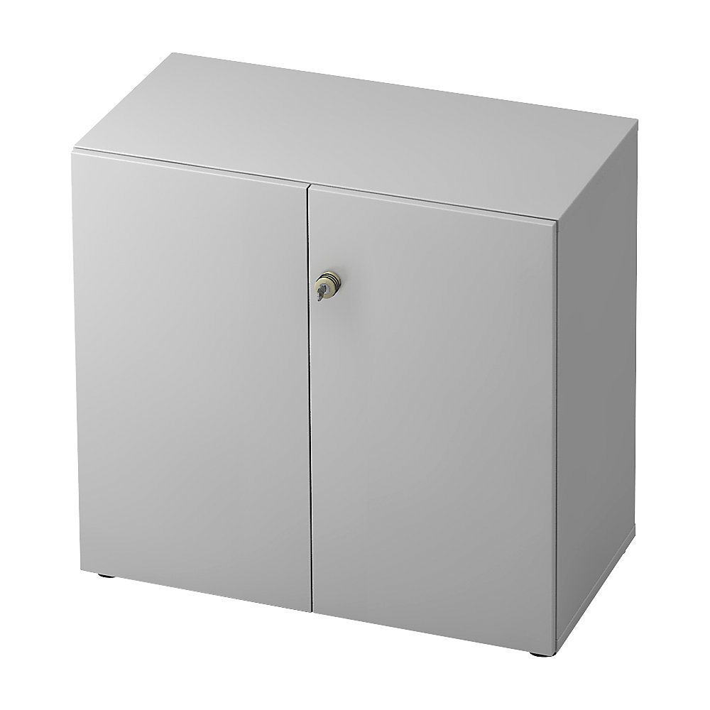 Eurokraft pro Dossierkast, vleugeldeuren, 1 legbord, lichtgrijs / lichtgrijs