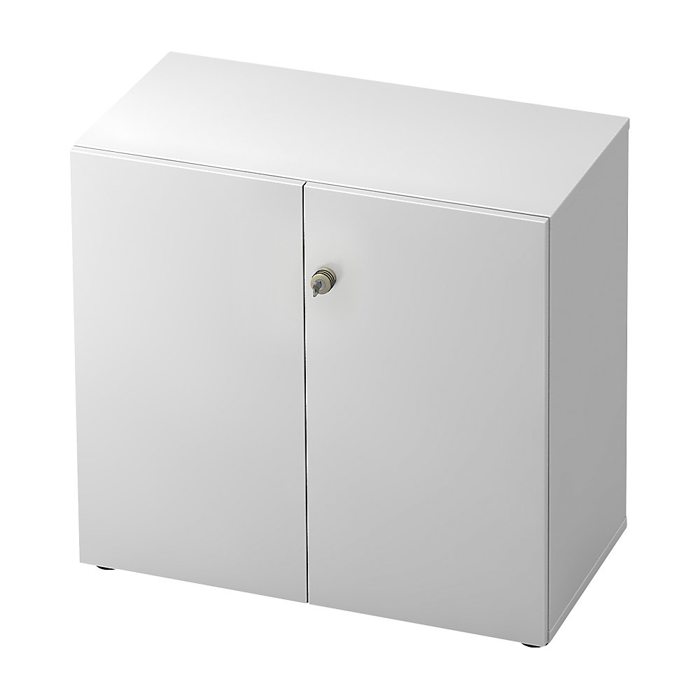 Eurokraft pro Dossierkast, vleugeldeuren, 1 legbord, wit / wit