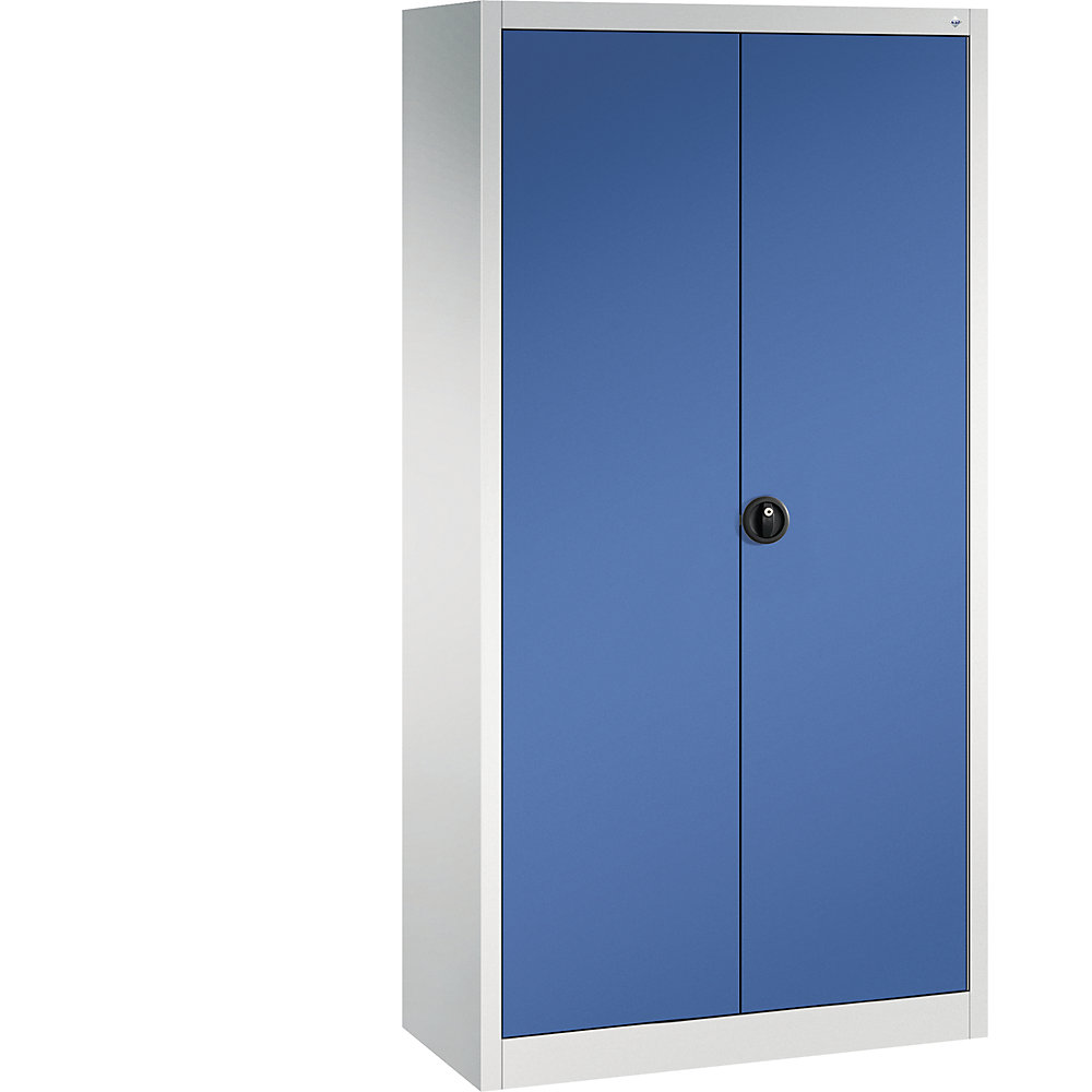 C+P Universele kast, h x b x d = 1950 x 950 x 420 mm, lichtgrijs / gentiaanblauw, vanaf 3 stuks