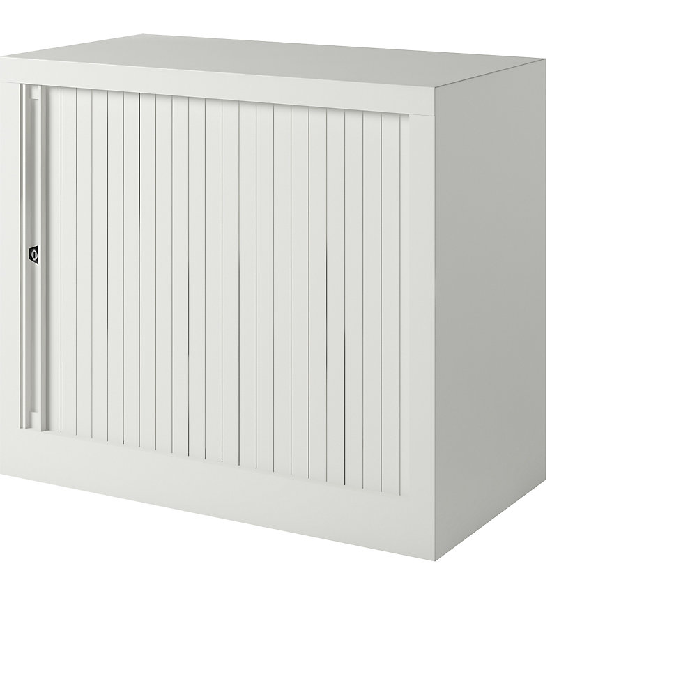 Bisley Euro-roldeurkast, breedte 800 mm, 1 legbord, verkeerswit
