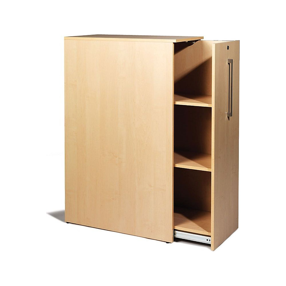 Hoge uittrekkast Seattle, h x b x d = 1250 x 400 x 800 mm, rechts, berkenhout
