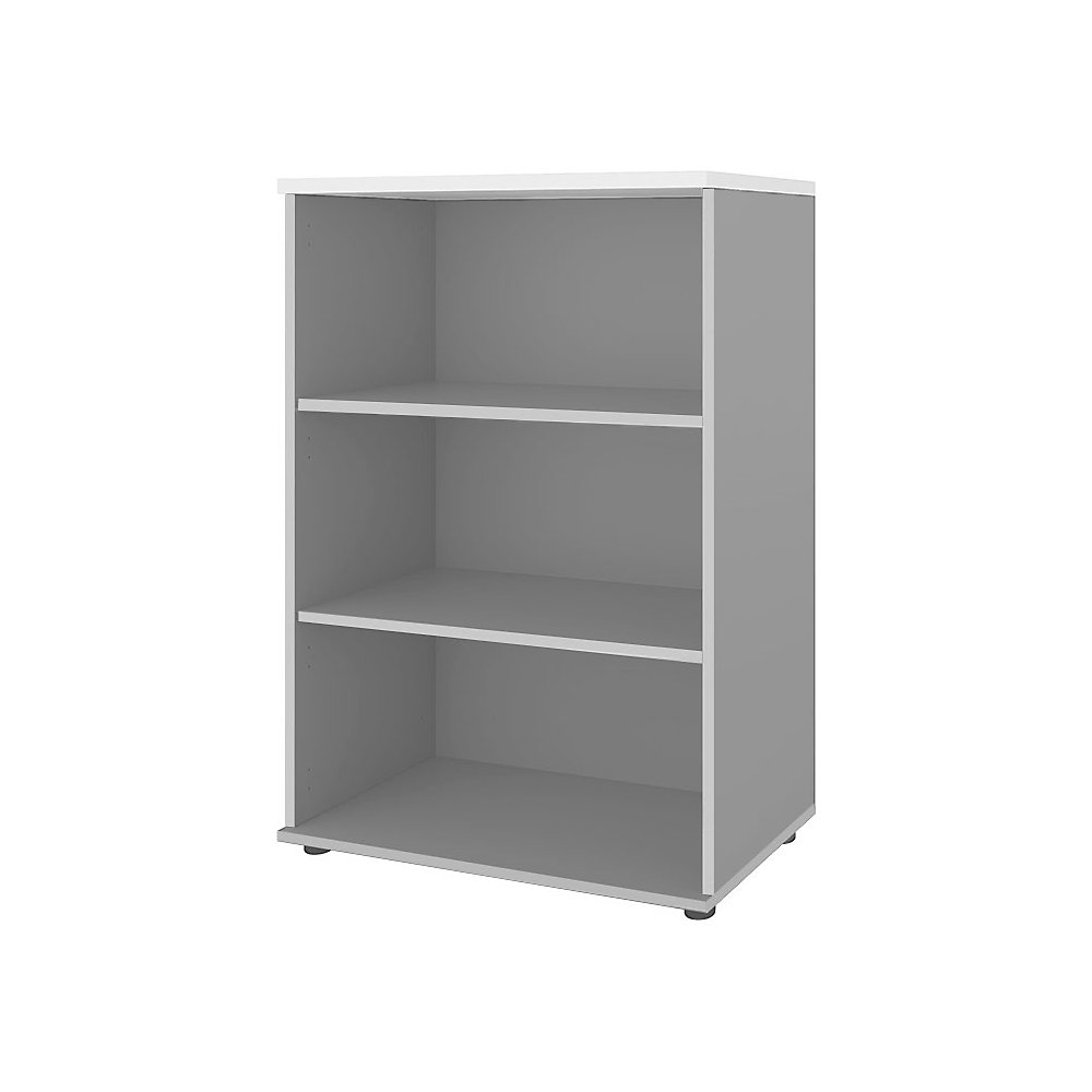 Kantoorstelling Portland, h x b x d = 1138 x 800 x 420 mm, lichtgrijs / wit