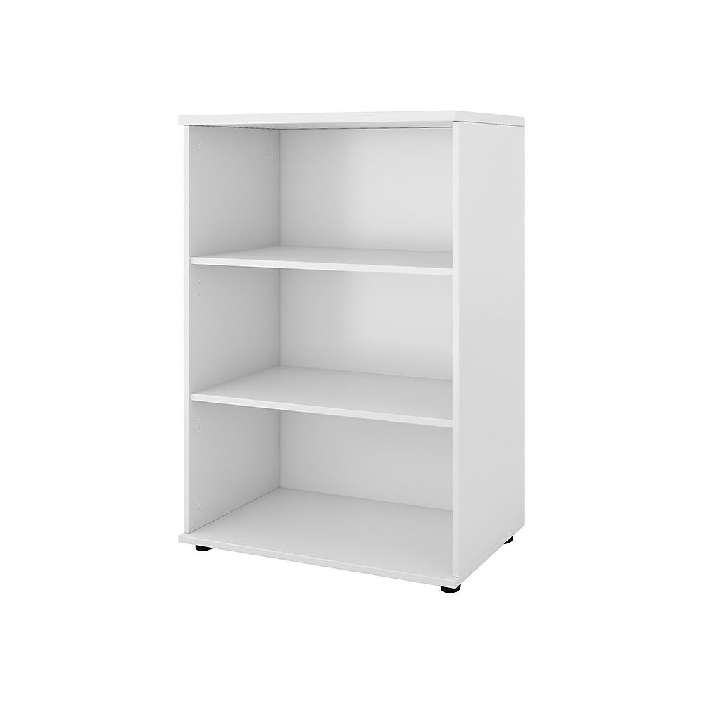 Kantoorstelling Portland, h x b x d = 1138 x 800 x 420 mm, wit geborsteld