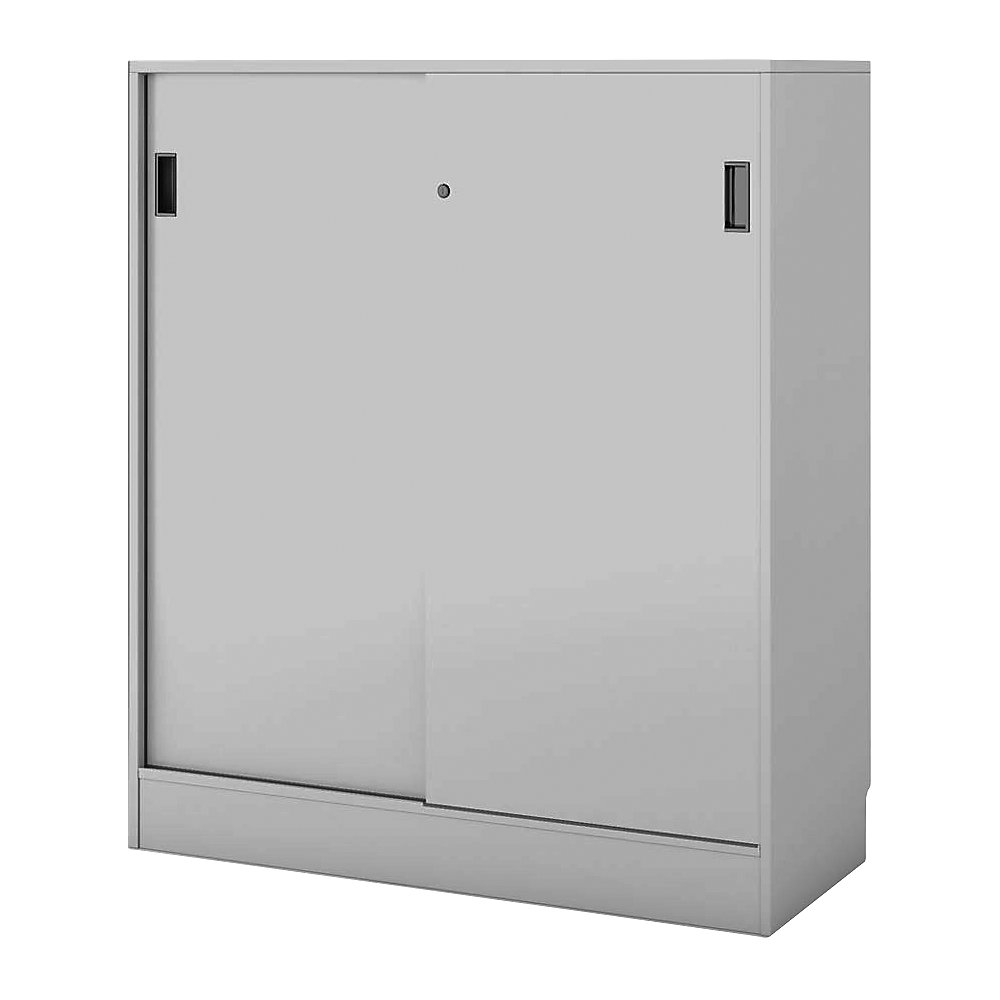 Kast Chicago met schuifdeuren, h x b x d = 1353 x 1215 x 400 mm, lichtgrijs