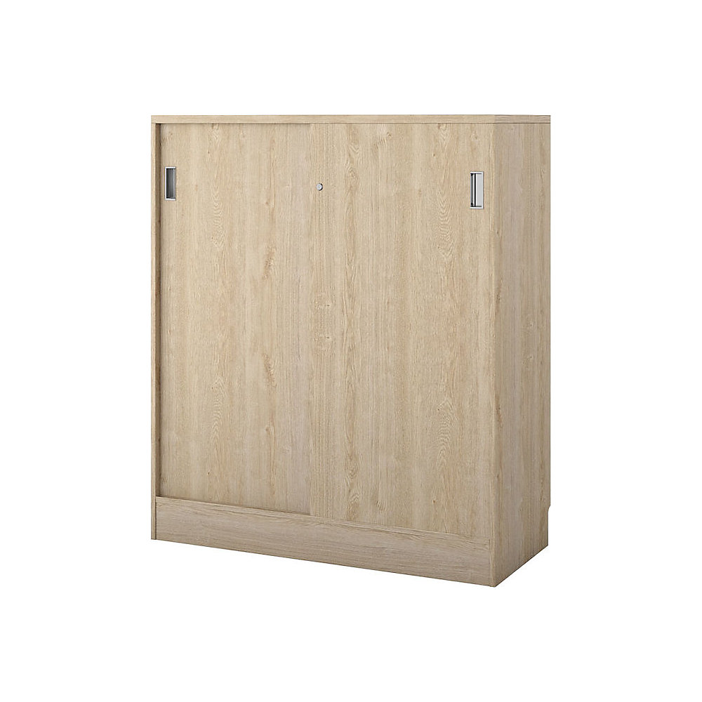 Kast Chicago met schuifdeuren, h x b x d = 1353 x 1215 x 400 mm, eikenhout