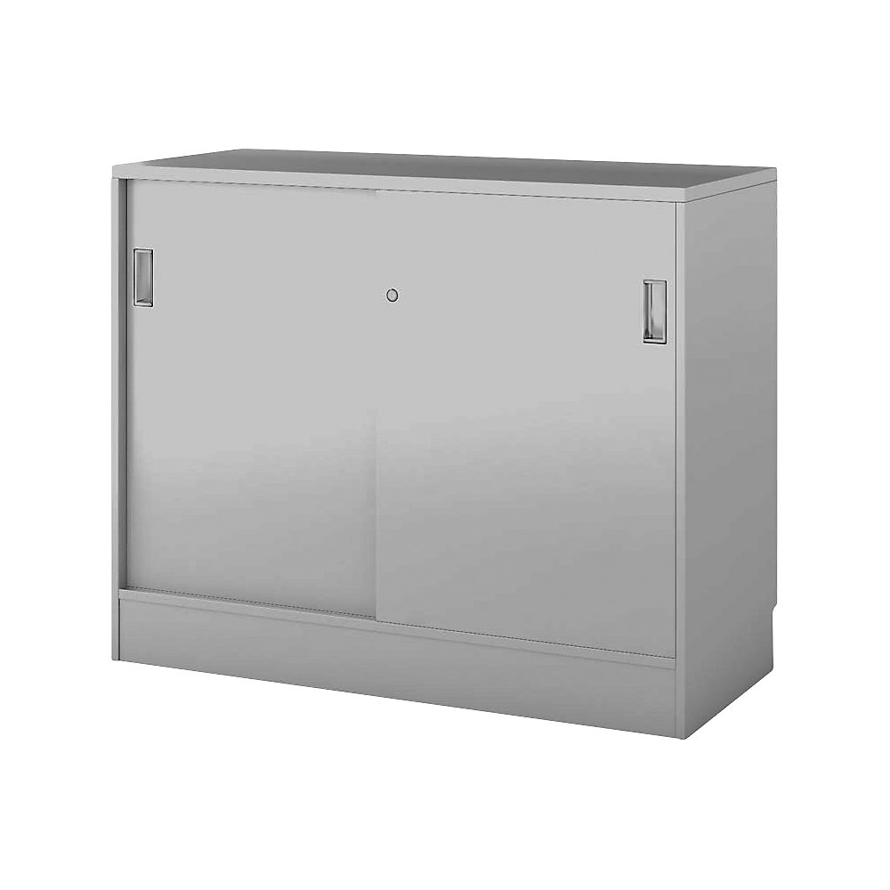 Kast Chicago met schuifdeuren, h x b x d = 948 x 1215 x 400 mm, lichtgrijs