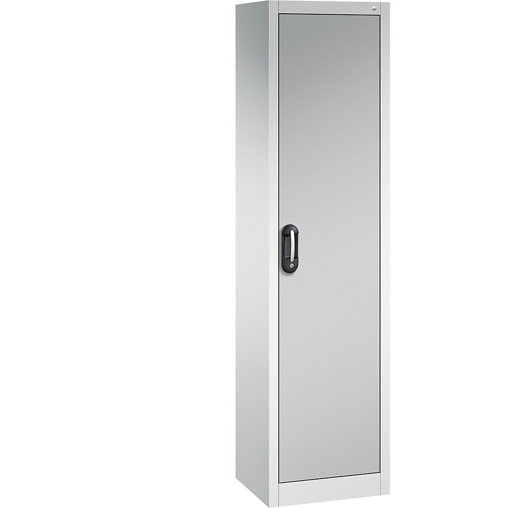 C+P ACURADO universele kast, b x d = 500 x 400 mm, lichtgrijs/blank aluminiumkleurig