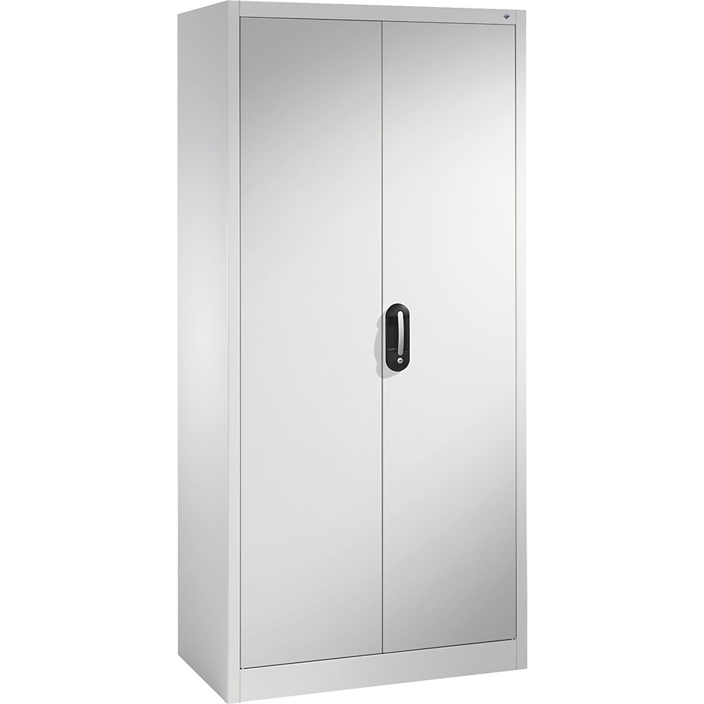 C+P ACURADO universele kast, b x d = 930 x 400 mm, lichtgrijs / blank aluminiumkleurig, vanaf 2 stuks