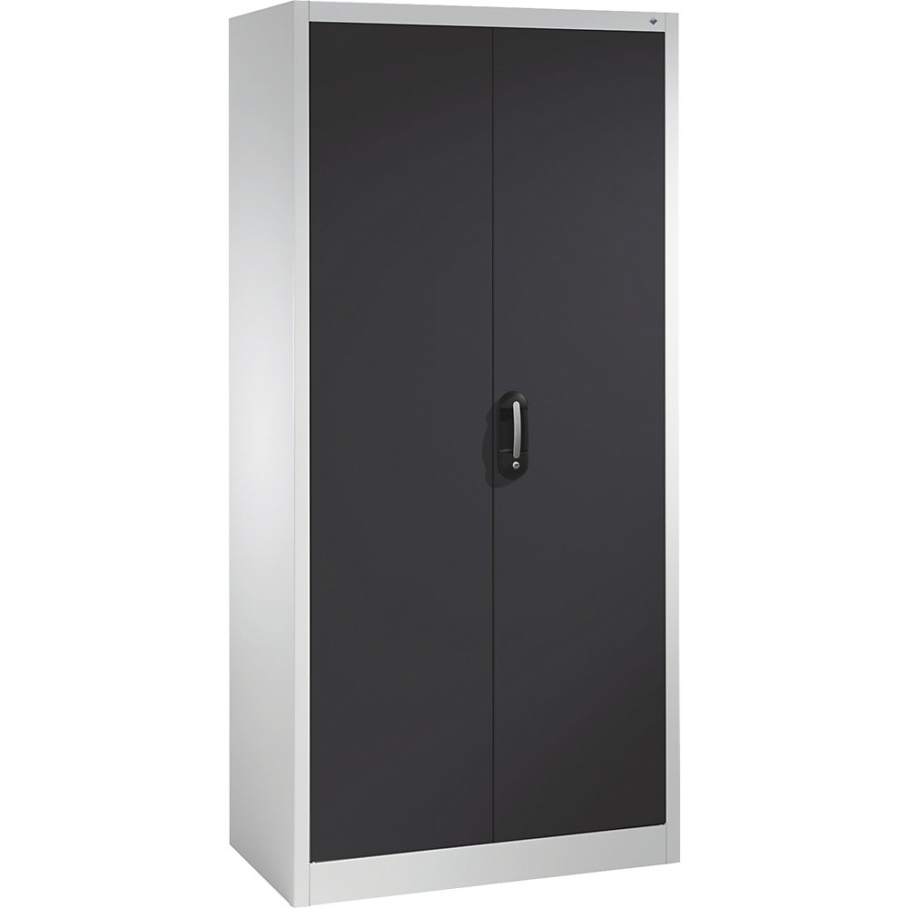 C+P ACURADO universele kast, b x d = 930 x 400 mm, lichtgrijs / zwartgrijs, vanaf 2 stuks