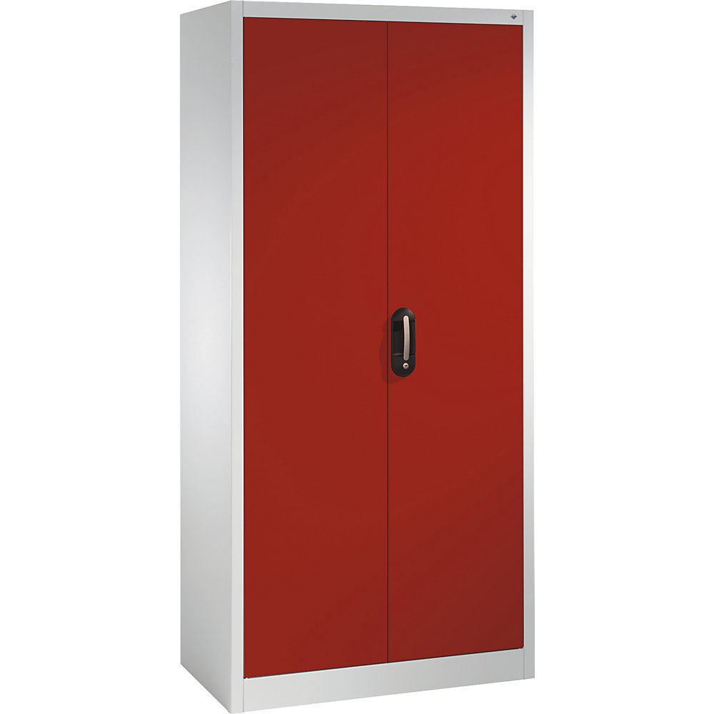 C+P ACURADO universele kast, b x d = 930 x 400 mm, lichtgrijs / vuurrood, vanaf 2 stuks