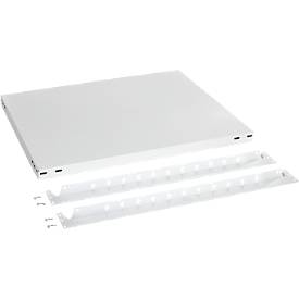 ORDO Extra uitneembaar tafelblad  Professional - stalen - met wandrails - voor bureau van B 760 x D 635 x H 825 mm - verkeerswit RAL 9016